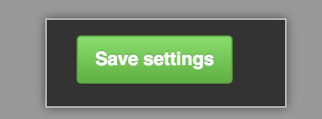 The Save settings button in the Management Console