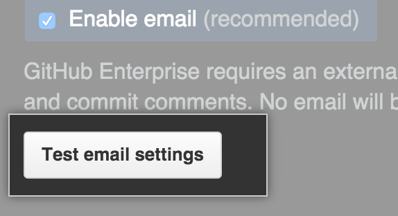 Test email settings