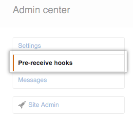 Pre-receive hooks