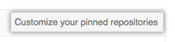 Customize your pinned repositories button