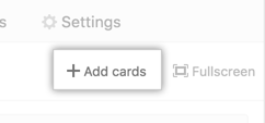 Add cards button