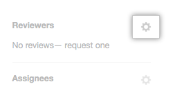 Reviewers gear icon in the right sidebar