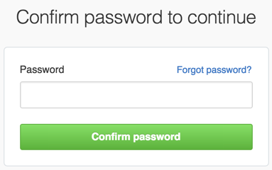 Password confirmation