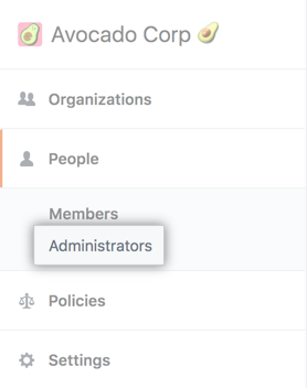 Administrators tab