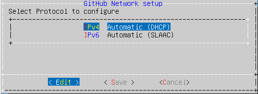 Opciones para elegir el protocolo IPv4 o el IPv6