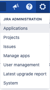 Select Applications on Jira settings