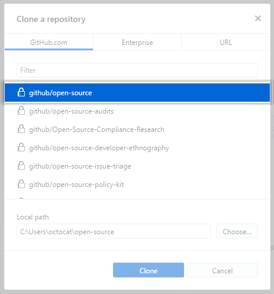 Clone a repository list