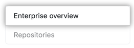 Enterprise overview tab in the Site admin settings