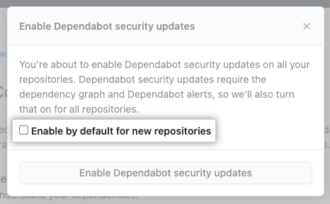 "Enable by default" option for new repositories