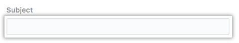 Screenshot of the "Subject" text box.