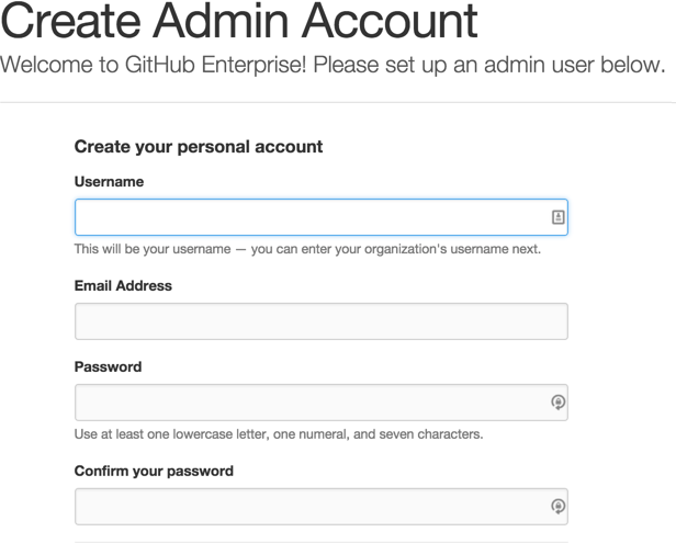 Create Admin Account