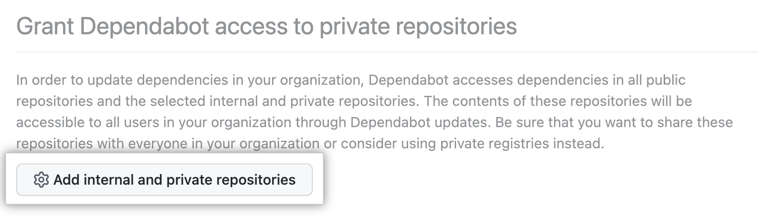 Add repositories button