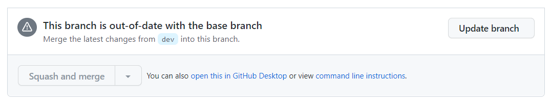 Screenshot of the merge section for a pull request.